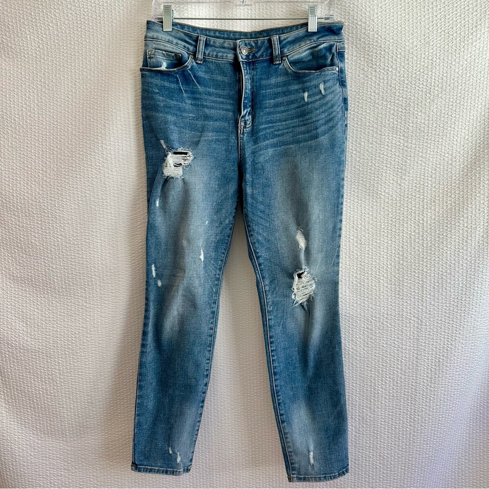 REWASH Blue Distressed Skinny Jeans Juniors Size 11/30 Stretch Denim Casual
